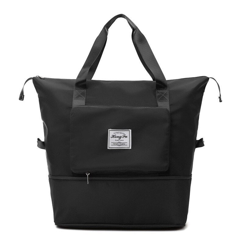 Bild, auf dem die Beggo wasserdichte und erweiterbare Tasche in der Farbe Schwarz zu sehen ist.