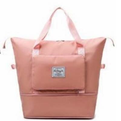 Bild, auf dem die Beggo wasserdichte und erweiterbare Tasche in der Farbe Rosa zu sehen ist.