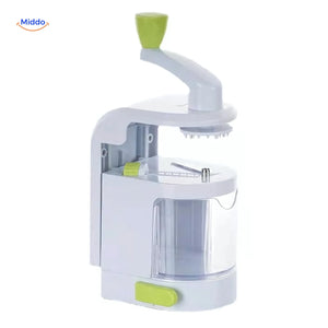 Weiß-grüner Vega Gemüseschneider 4 in 1