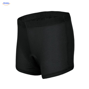 Schwarze Radunterhose für Damen von außen