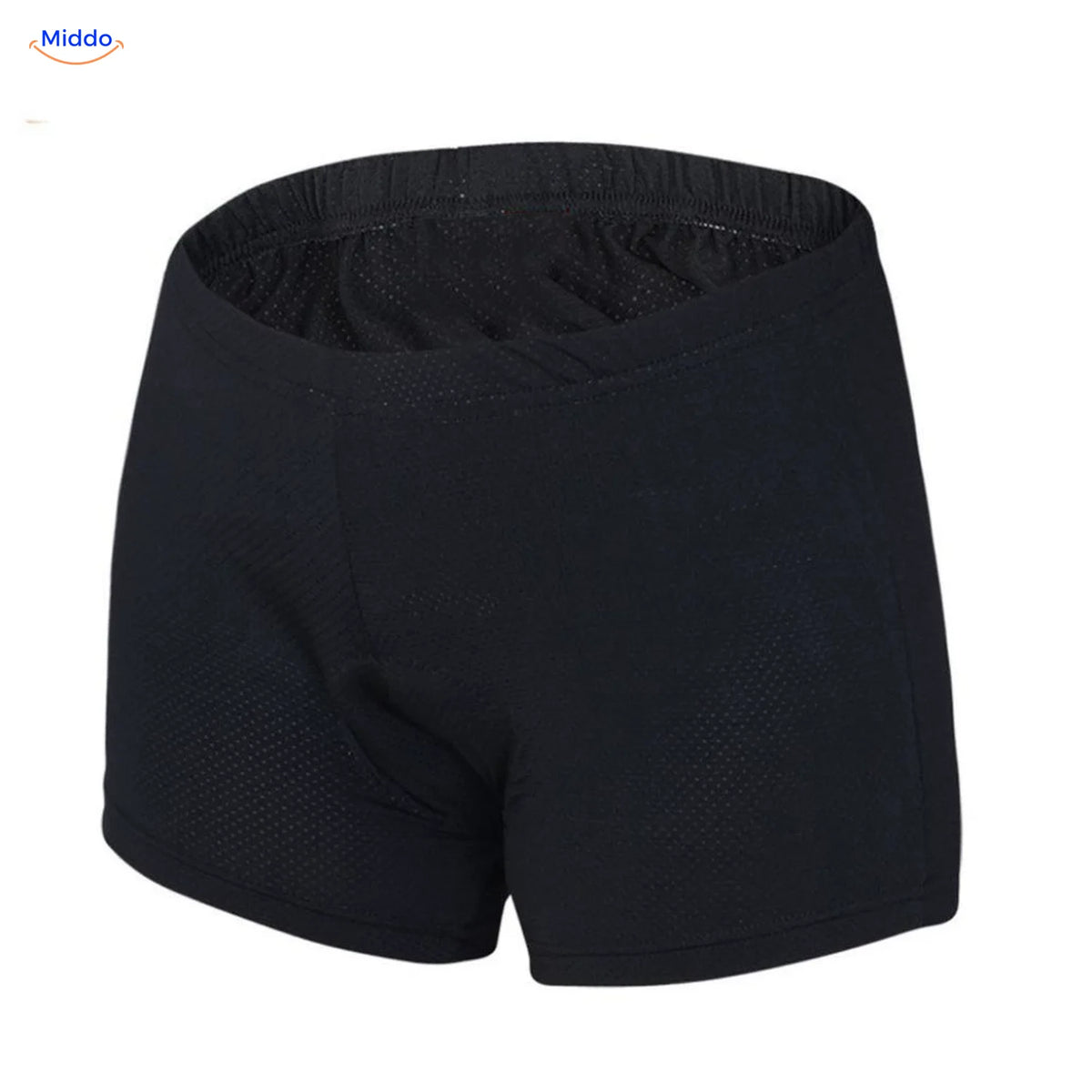 Schwarze Radunterhose für Damen von vorn