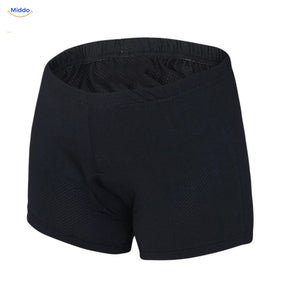 Schwarze Radunterhose für Damen von vorn