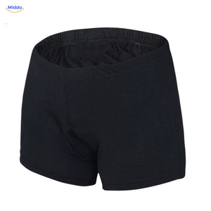 Schwarze Radunterhose für Damen von vorn