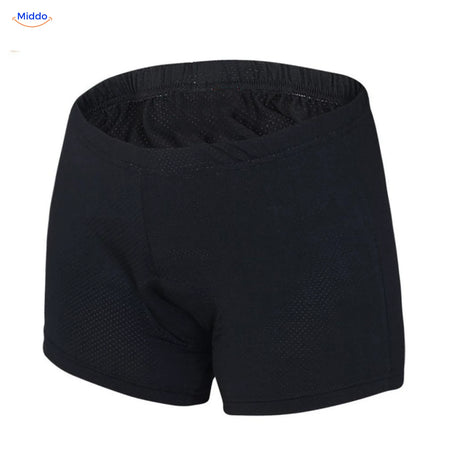 Schwarze Radunterhose für Damen von vorn