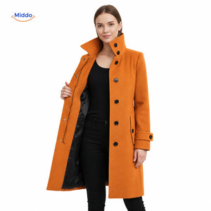 velour mantel für Damen – offenes Design | www.middo.de