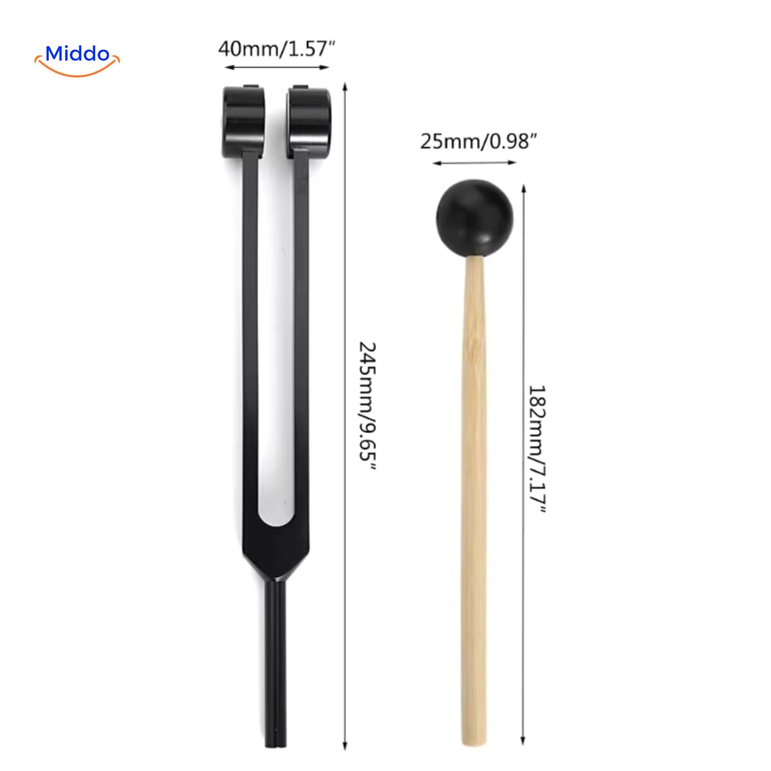 vibeclean blaue Stimmgabel Set mit Zubehör