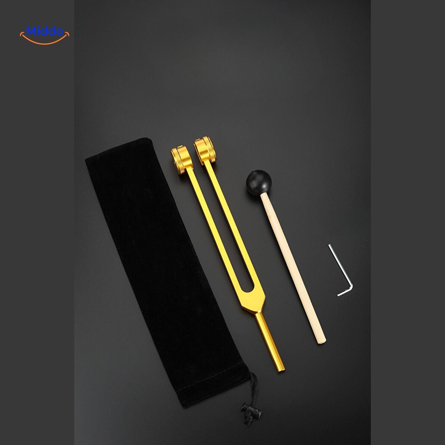 vibeclean goldene und silberne Stimmgabeln Abmessungen