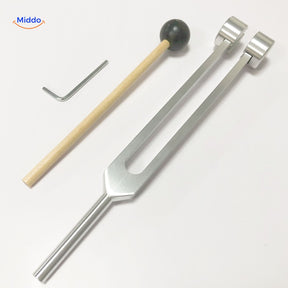 vibecleantm Heilungs-Stimmgabel-Set Silber Runde Kopf 215 cm
