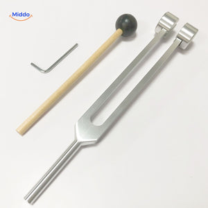 vibecleantm Heilungs-Stimmgabel-Set Silber Runde Kopf 215 cm