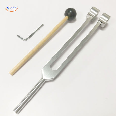 vibecleantm Heilungs-Stimmgabel-Set Silber Runde Kopf 215 cm