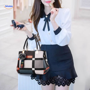 VivaLuxe Tote mit stilvollem Outfit und gekleideter Person