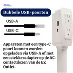 voltiflex Steckdose mit USB-A- und USB-C-Anschlüssen für universelle Verwendung www.middo.nl