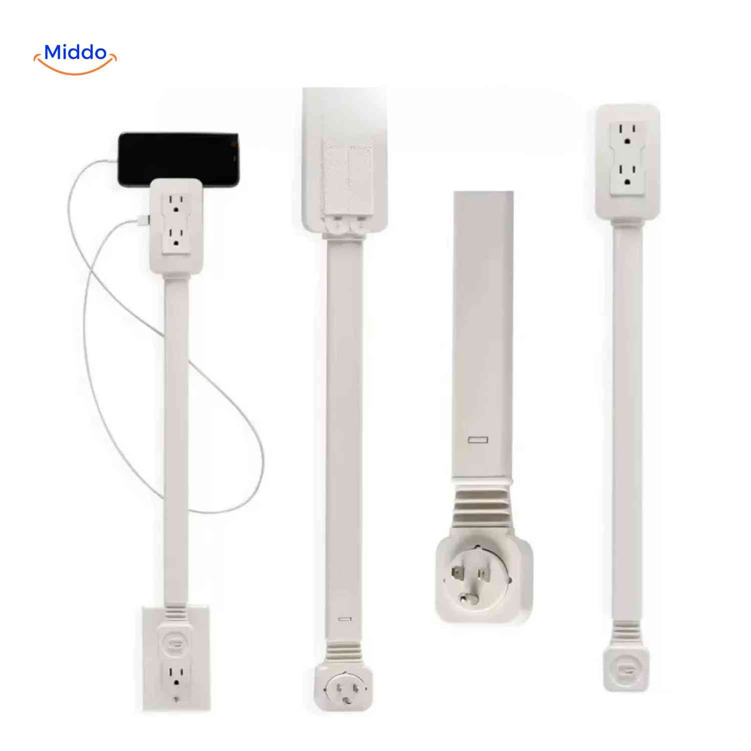 voltiflex Steckdose ultradünne Wandsteckdose mit USB A und USB C www.middo.nl