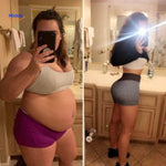 Vor- und Nachansicht der Ergebnisse der IceSilk™ Ion Fiber Shape Shorts