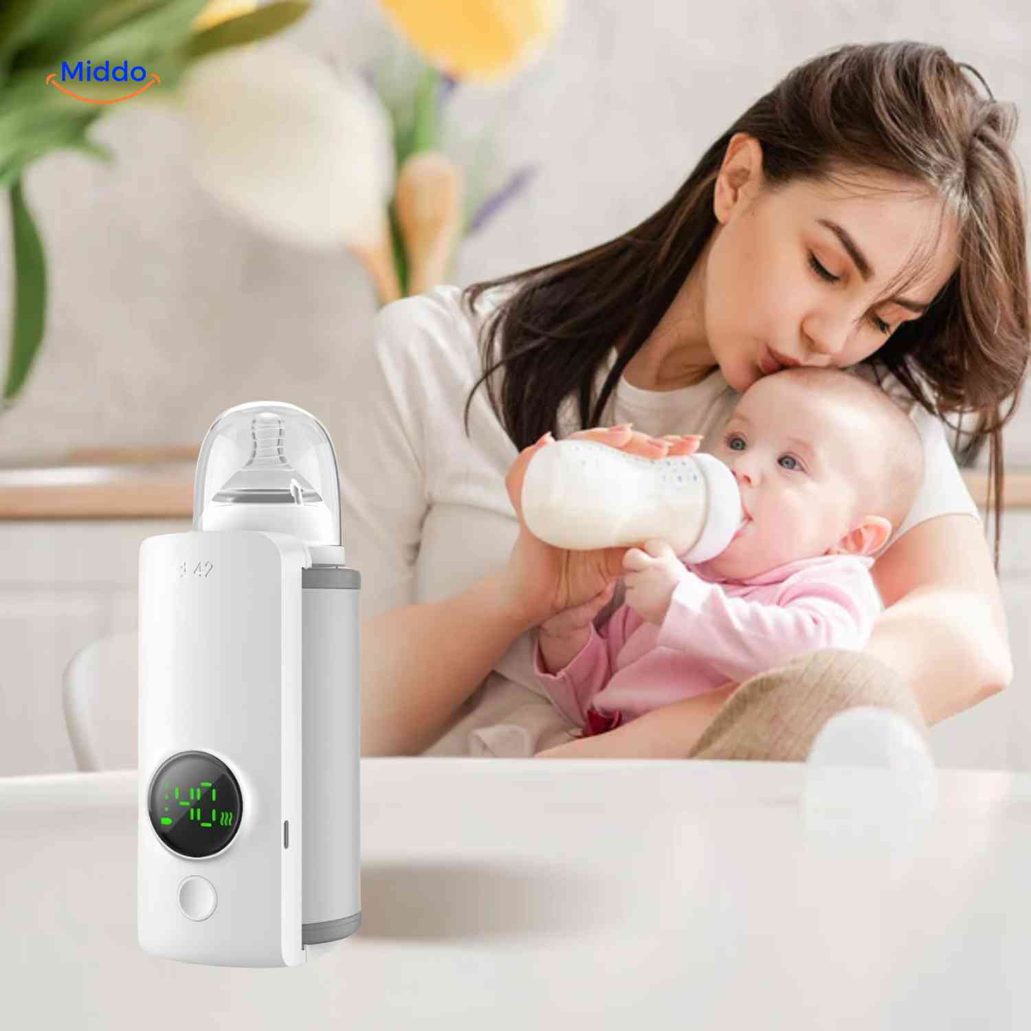 Warmiboo™ Flaschenwärmer | Drahtlos, USB, Konstante Temperatur