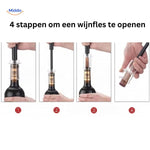 wineease kompakter Korkenzieher mit Abmessungen und Design-Details