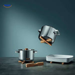 woodinex Untersetzer hitzebeständiger Holz-Pfannenuntersetzer für stilvolle Tischdekoration www.middo.nl