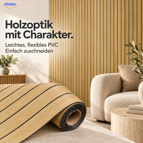 Woodline leichtes, flexibles PVC mit Holzstruktur zum einfachen Zuschneiden