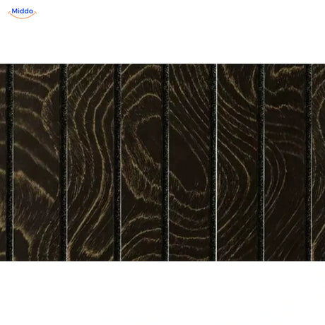 Woodline selbstklebende PVC-Wandpaneele – Schwarz/Gold – GS010