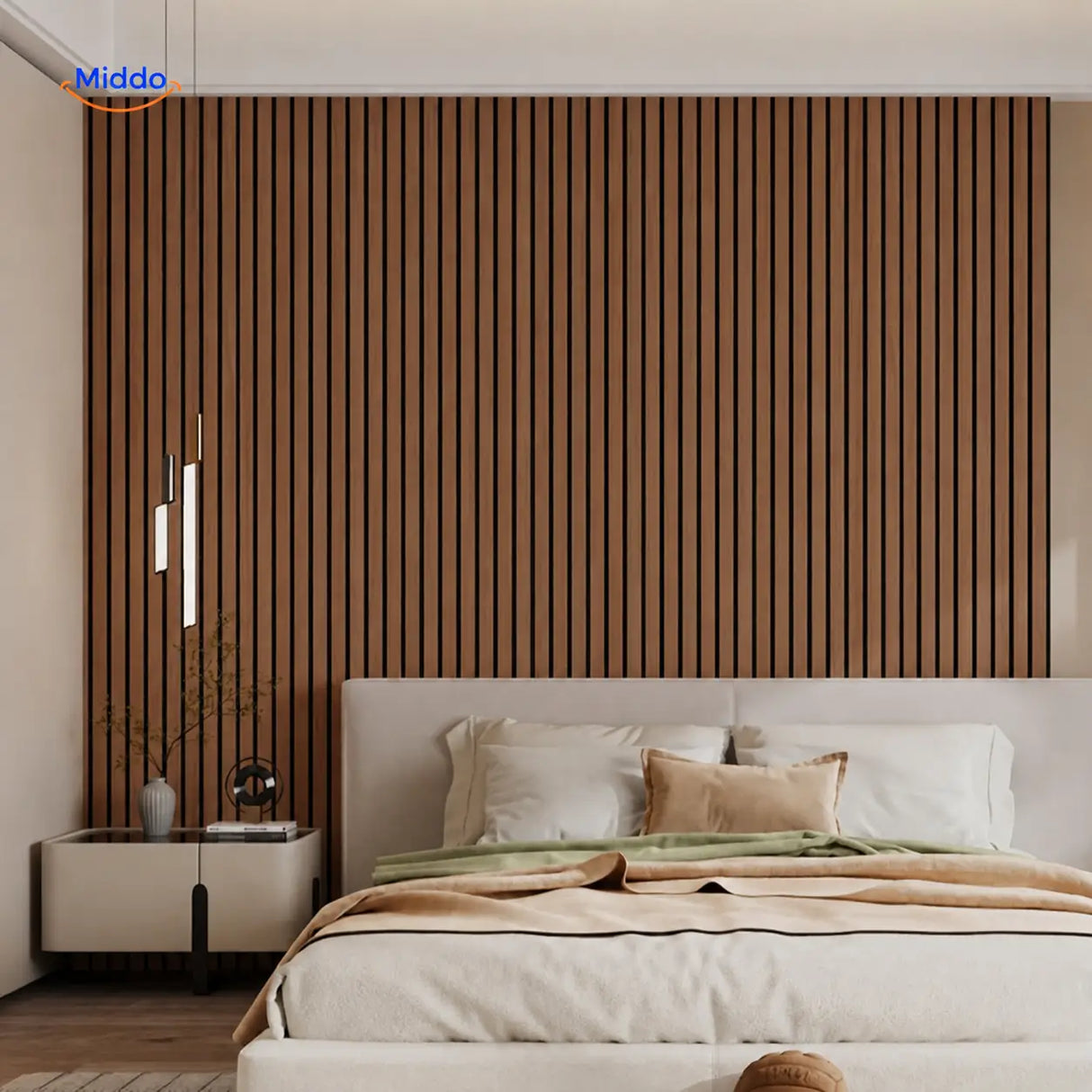 Woodline Wandpaneele natürliche Holzlamellenwand