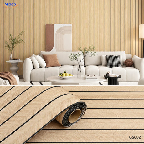 Woodline selbstklebende PVC-Wandpaneele – Helle Eiche – GS002