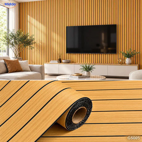 Woodline selbstklebende PVC-Wandpaneele – Honigbraun – GS005