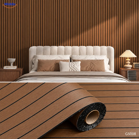 Woodline selbstklebende PVC-Wandpaneele – Palmholz – GS008