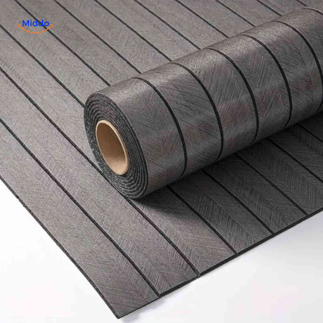 Woodline Wandpaneele grau Holzoptik Rollpaneel Detail