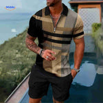 Zippora Set Kariert Gold Schwarz Modern Stilvolles Sommeroutfit www.middo.de