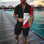 Zippora Set Schwarz Weiß Rot Kontrast Modern Herren Set mit Reißverschluss www.middo.de