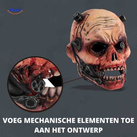 Zombiora Maske mit hohlen Augen – die gruselige Halloween-Maske für Horror-Fans! Besuchen Sie uns auf www.middo.de