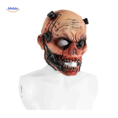 Zombiora Maske - Seitenansicht einer gruseligen Zombie-Latex-Maske Besuchen Sie www.middo.de für einen schaurigen Blick auf unsere Zombiora Maske im Detail!